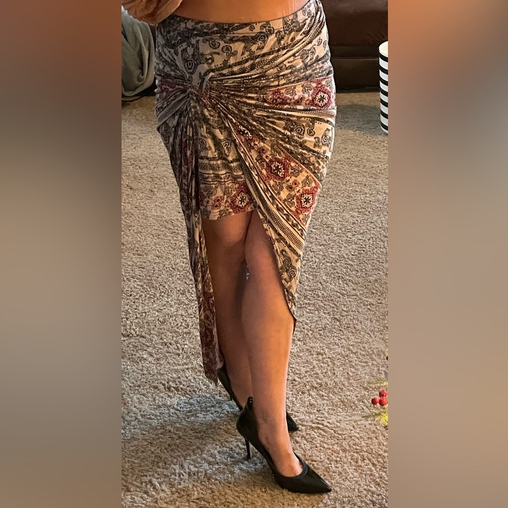 Asymmetrical knotted wrap skirt Rue21 XL